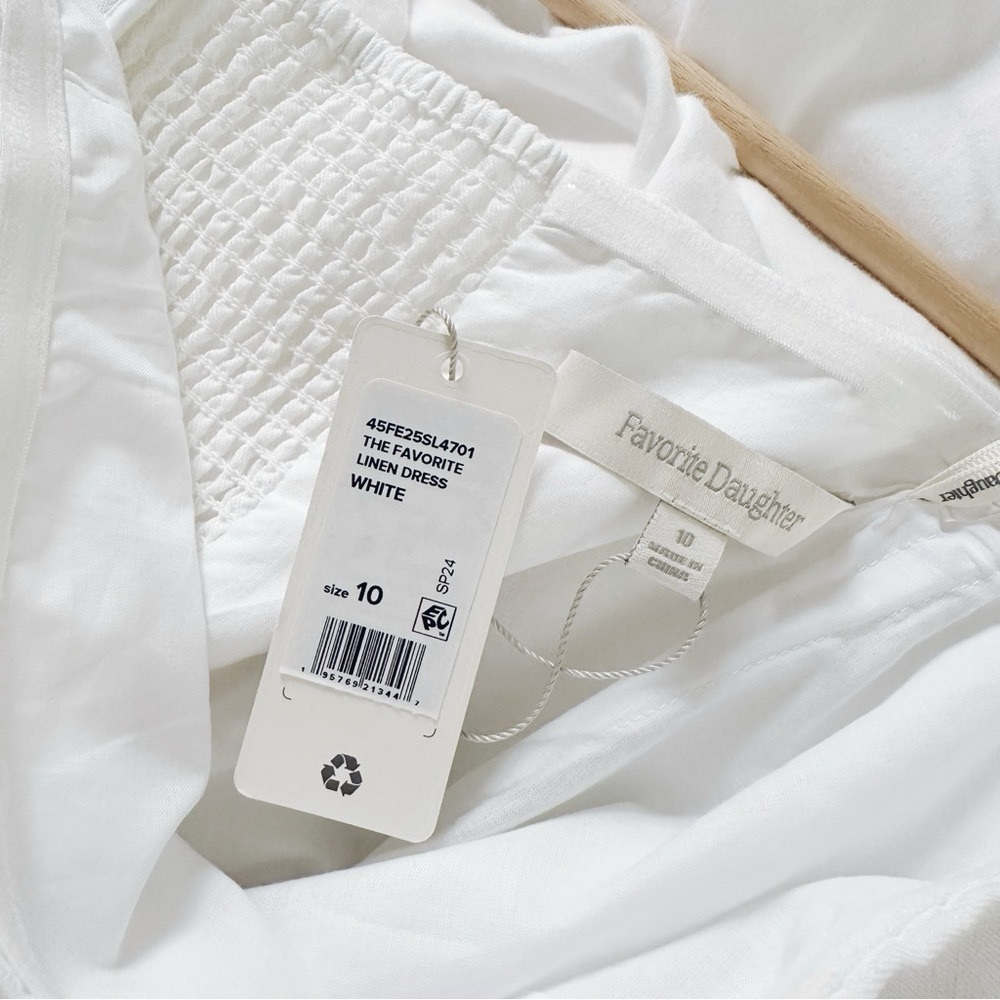 NEW Favorite Daughter The Favorite Linen Dress White - Picture 14 of 15